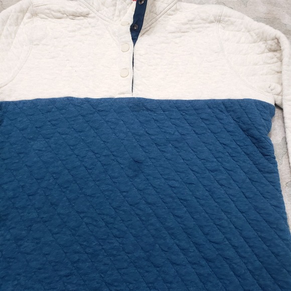 Orvis Sweatshirt Womens Small Blue Long Sleeve Diamond Quilted - Picture 4 of 11